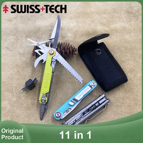 SWISS TECH 11 in 1 Mini Multitool Knife with Clip Fo...
