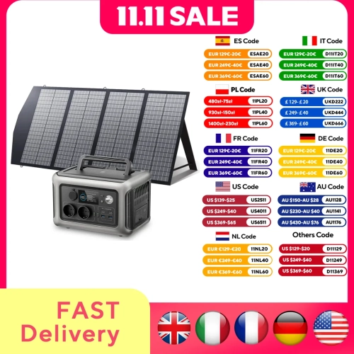 ALLPOWERS R600 Portable Powerstation with Solarpanel...
