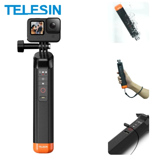 TELESIN Buoyancy Bar Selfie Stick Waterproof Selfie ...