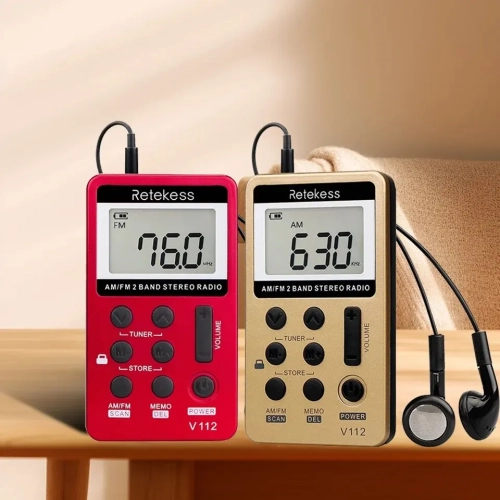 Retekess V112 Radio Mini Pocket Radio Receiver Porta...