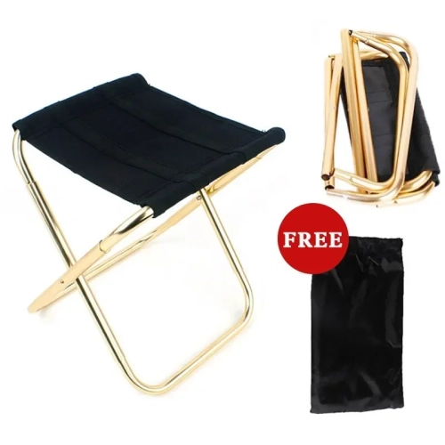 Outdoor Camping Chair Golden Aluminum Alloy Folding ...