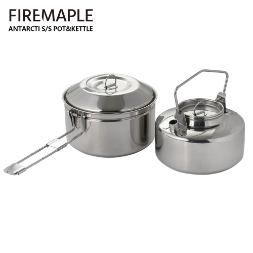 Fire Maple 2Pcs Antarcti Stainless Pot Kettle Set Bu...
