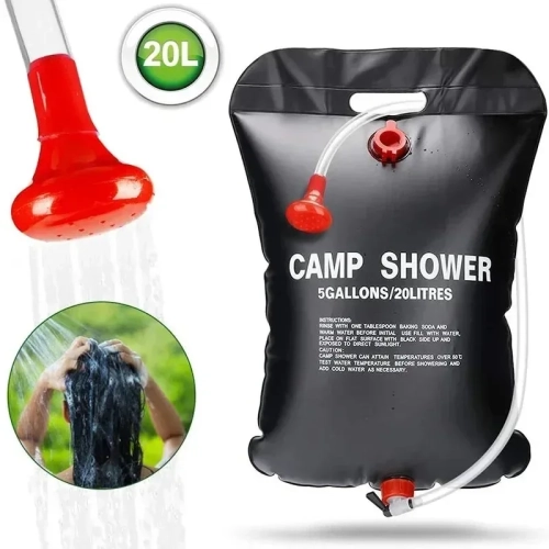 20L Foldable Solar Shower Bag 1pc - Outdoor Bath Wat...