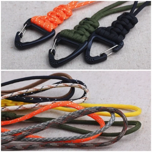 Paracord Lanyard Keychain with Triangle Carabiner &a...