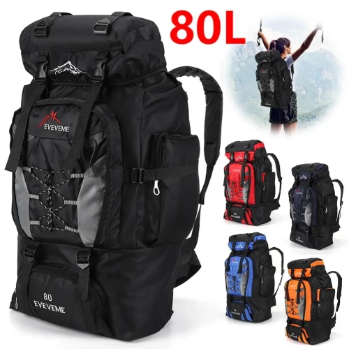 80L Travel Bag Large Capacity Camping Backpack Men W...