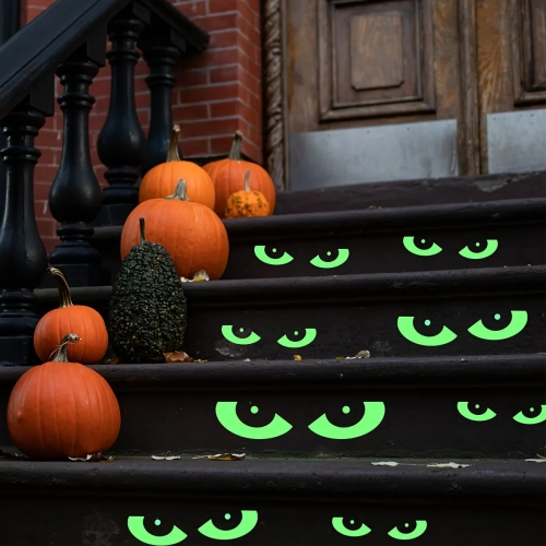 8 Pairs Glow in The Dark Halloween Eyes Window Cling...