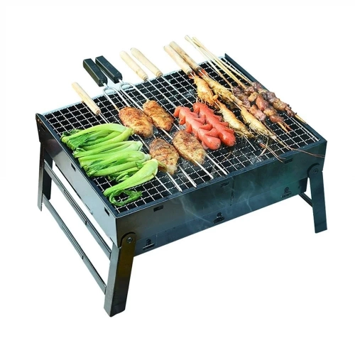 1Set Barbecue Charcoal Stove Portable Foldable Steel...