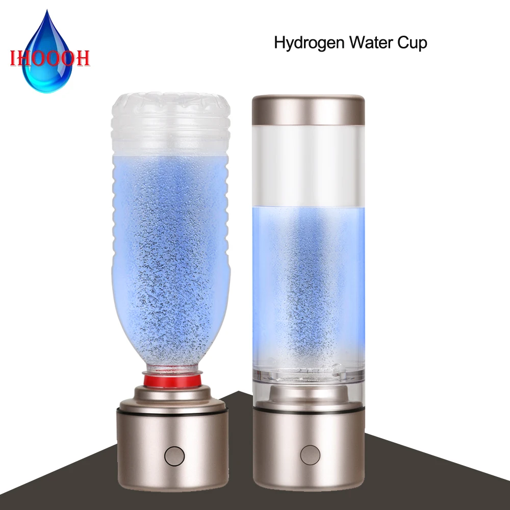IHOOOH 5000PPB Nano Rich Hydrogen Water Generator Bottle Alkaline Anti Aging Ionizer H2 water cup Hydrogen oxygen separation