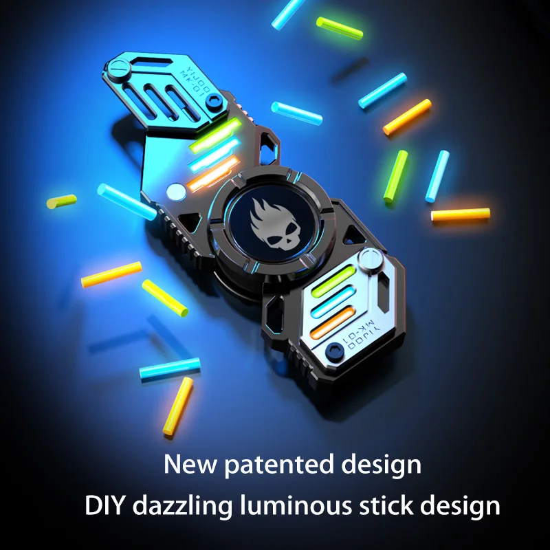 729 Light Effect Combinations Fidget Spinner Metal Toys For Men Funny Gyro Fingertip Antistress EDC Hand Stress Relief Gifts