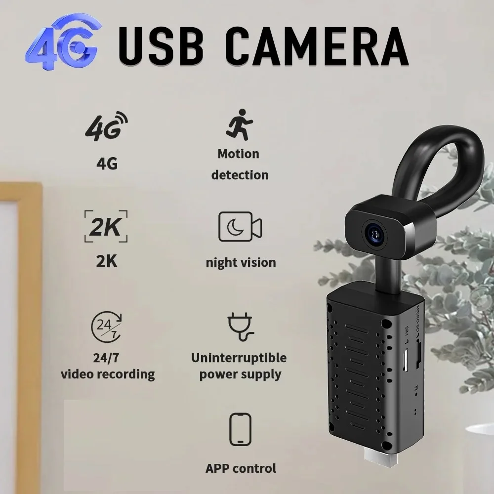1080P HD Mini 4G Camera Smallest Cameras USB Smart Home BodyCam Surveillan Night Vision Realtime Remote Viewing Motion Detection