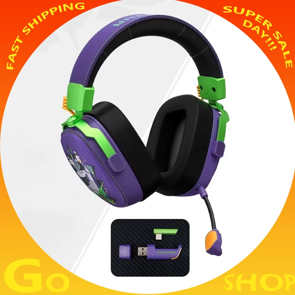 VALKYRIE VK S1 Gaming Headphones Wireless Bluetooth Tri Mode HiFi 50mm Large Dynamic Low Latency Esports Chip Custom Earphones