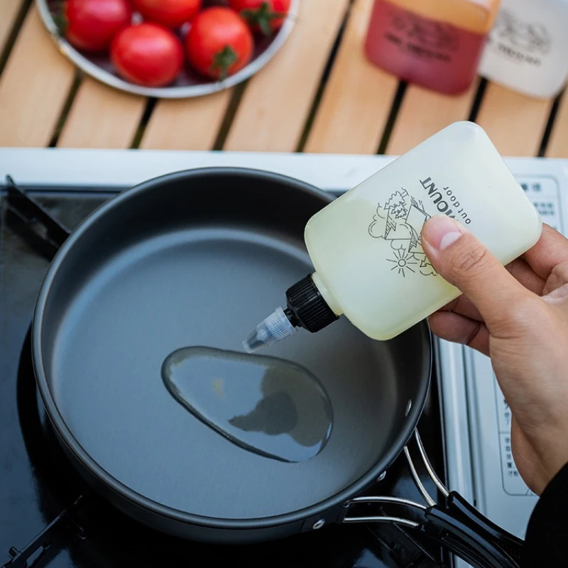 1/3Pcs 120ml Outdoor BBQ Seasoning Bottle Oil Dispenser Bottle Condiment Container Seasoning Squeeze Bottle for Camping Supplies