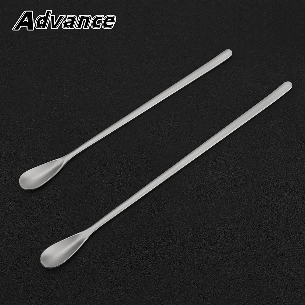 Titanium Alloy Spoon Long Handled Dessert Spoon Outdoor Camping Milk Tea Coffee Bar Mixing Spoon