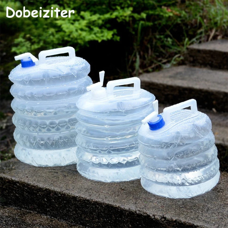 Portable 5/10L /15L Outdoor Foldable Collapsible Drinking Car Water Bag Carrier Container Outdoor Camping Hiking Picnic Emergenc