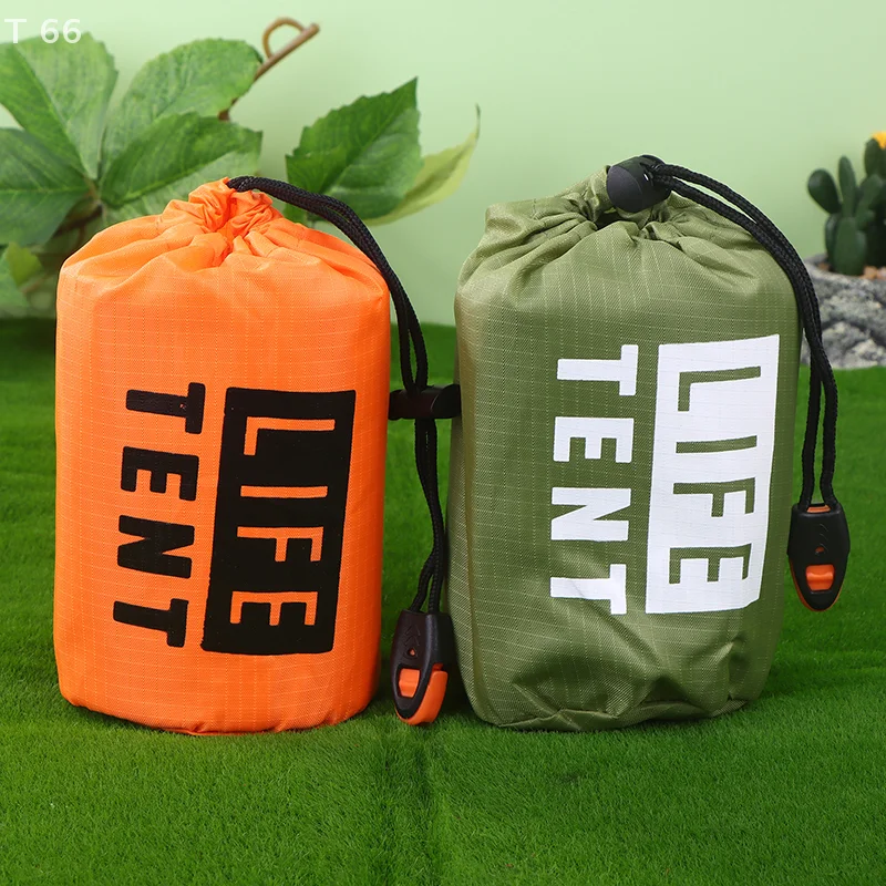 Outdoor Edc Camping Gear Thermal Sack First Aid Rescue Kit Mylar Blanket Portable Waterproof Emergency Survival Sleeping Bag