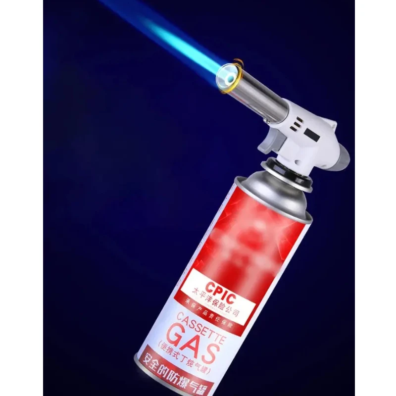 Torch Cooking AutoIgnition Butane Gas Welding-Burner Welding Gas Burner Flame Gas Torch Flame Gun Blow for BBQ Camping Cooking