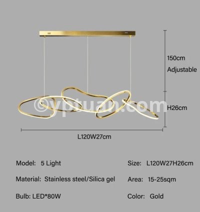 5 lights Gold