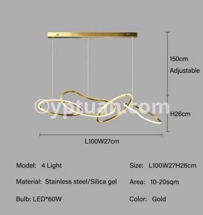 4 lights Gold