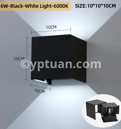 6W-BLK-White light