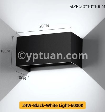 24W-BLK-White light