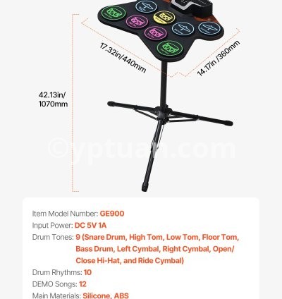 9-Pad-Colorful Stand