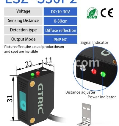 30CM DC 3-wirePNP NC