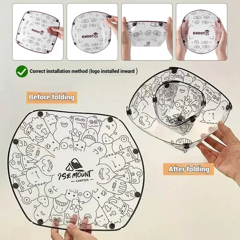 Outdoor Lightweight Folding Tableware Portable Bowl Dinner Plate Coffee Filter Funnel Water Cup Multi-purpose Camping Tableware