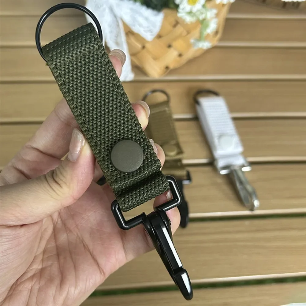 1PCS Tactical Metal Keychian Hanging Key Hook Clip Clamp Buckle Molle Belt Carabiners Outdoor Strap Climbing Camping Accessories