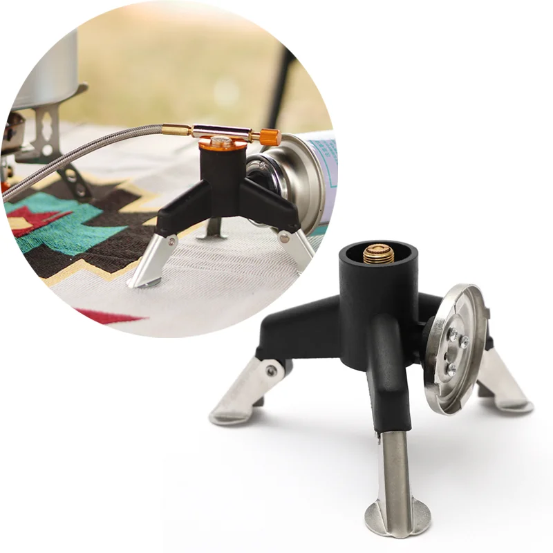 Three Legs Gas Tank Adapter Outdoor Tripod Gas Stove Connector Ultralight Tank Stand Adapter  Camping Hiking Equipment