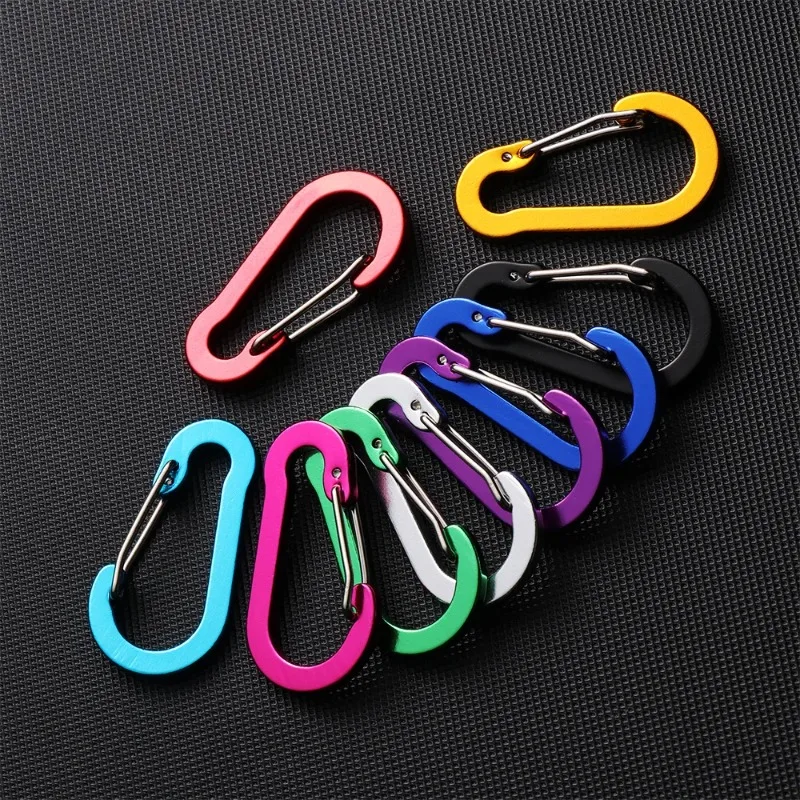 Alloy Carabiner 5PC Aluminum Outdoor Backpack Camping Climbing Buckle Fishing Hook Keychain Lock Buckle Snap Clip Tools