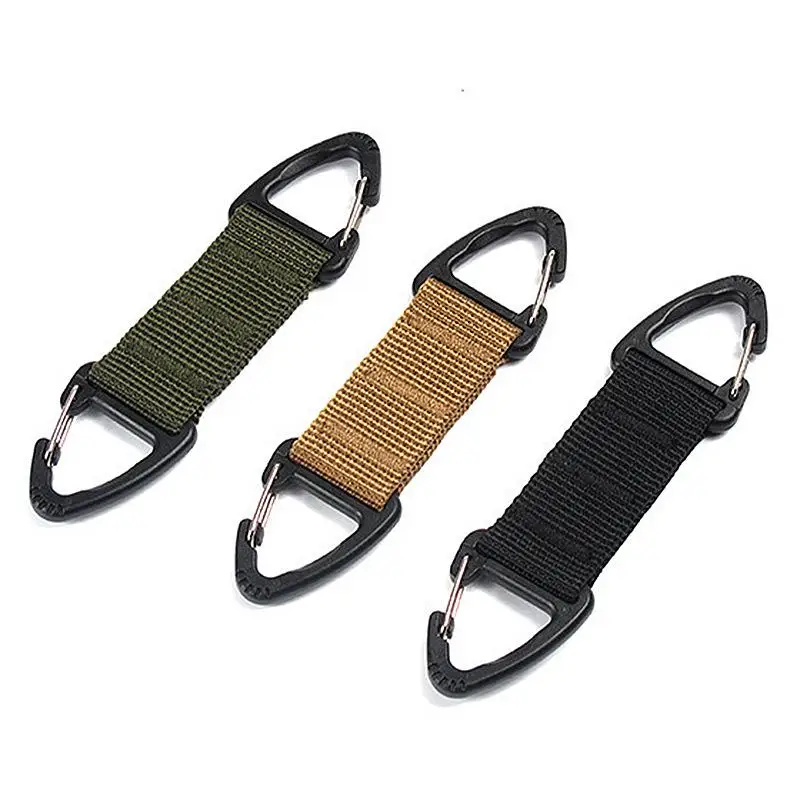 1PCS Outdoor Triangle Buckle Multifunctional Carabiner Webbing Buckle Belt Clip Hanging Key Hook for Climbing Camping Hiking