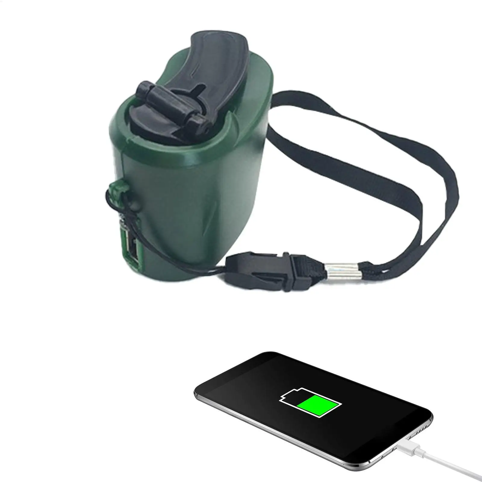 5V Portable USB Mobile Phone Emergency Charger Hand Crank Power D ynamo For Outdoor Camping Travel Charger With Led Light