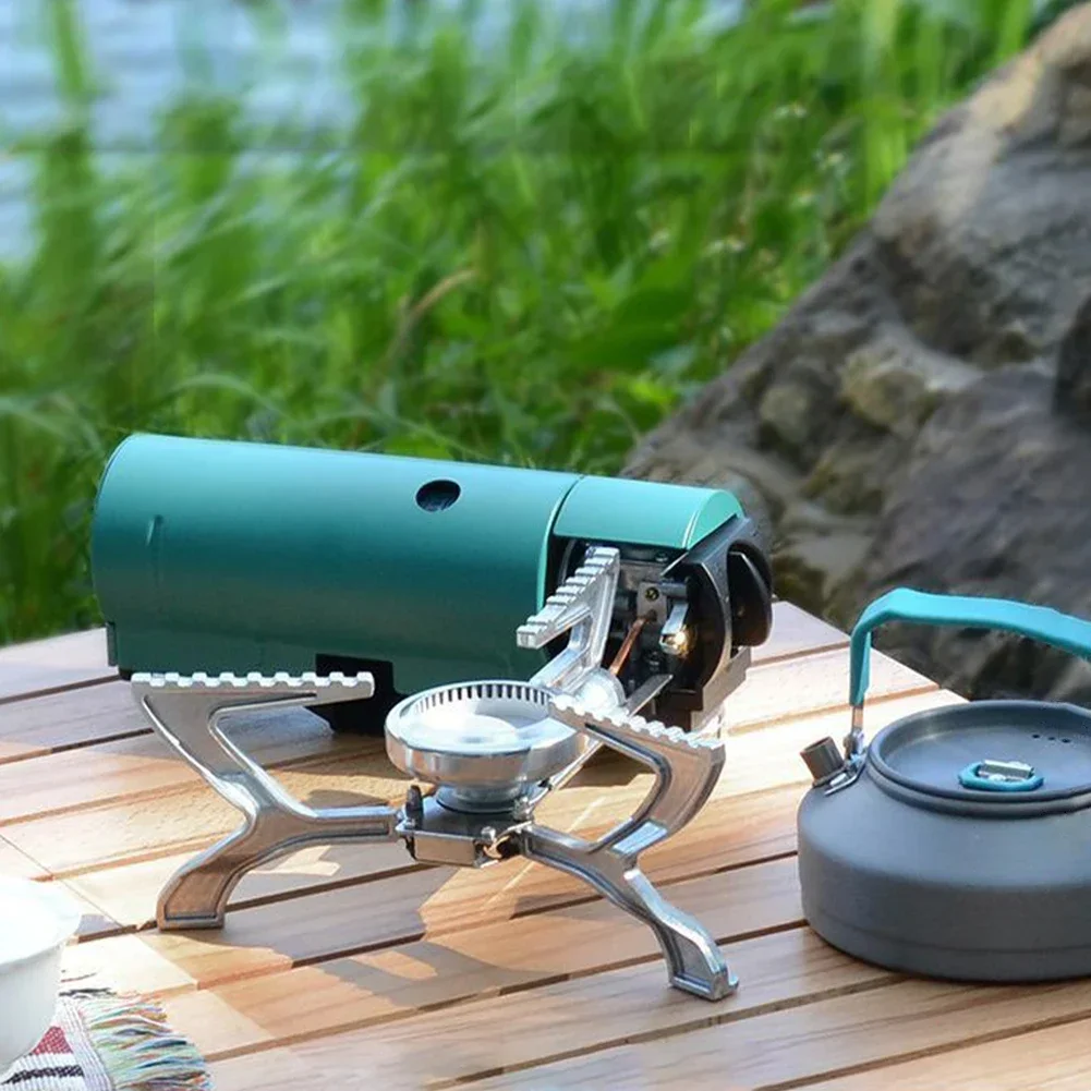 Outdoor Portable Folding Cassette Stove for Camping Butane High-Fire Integrated All-in-One Gas Stove Trekking Accessory