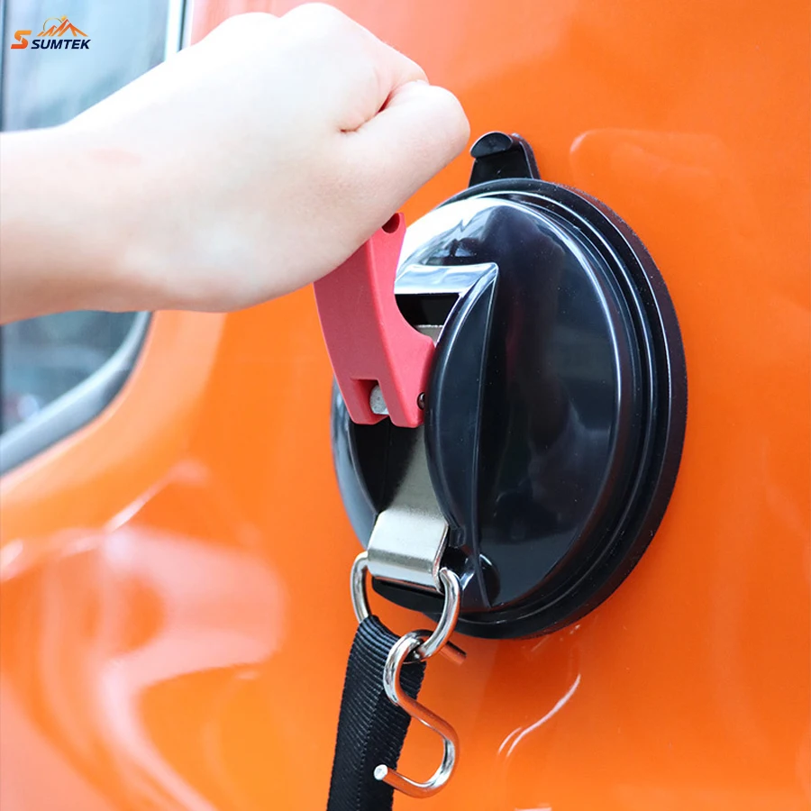 Heavy Duty Suction Cup Anchors - Strong,Multi-Function Car Mount & Camping Tarp Accessories with Securing Hooks