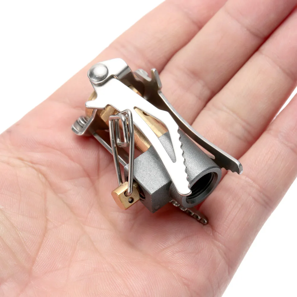 Mini Lightweight Titanium Gas Cooker Burner for Camping Hiking Outdoor Portable Stove BRS-3000T