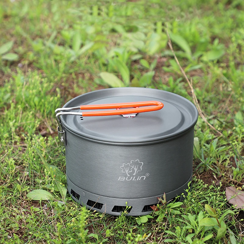 Bulin 2L Aluminum Alloy Ultralight Outdoor Camping Cookware Pot Utensil Cooking Picnic Tableware