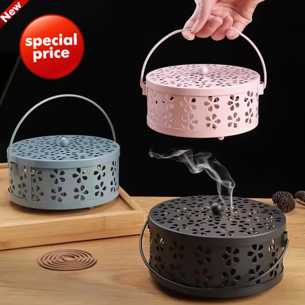 Summer Outdoor Camping Mosquito Coil Holder Tray Portable Hotel Insect Repellent Rack Hanging Bracket Tray Home Camping Supply