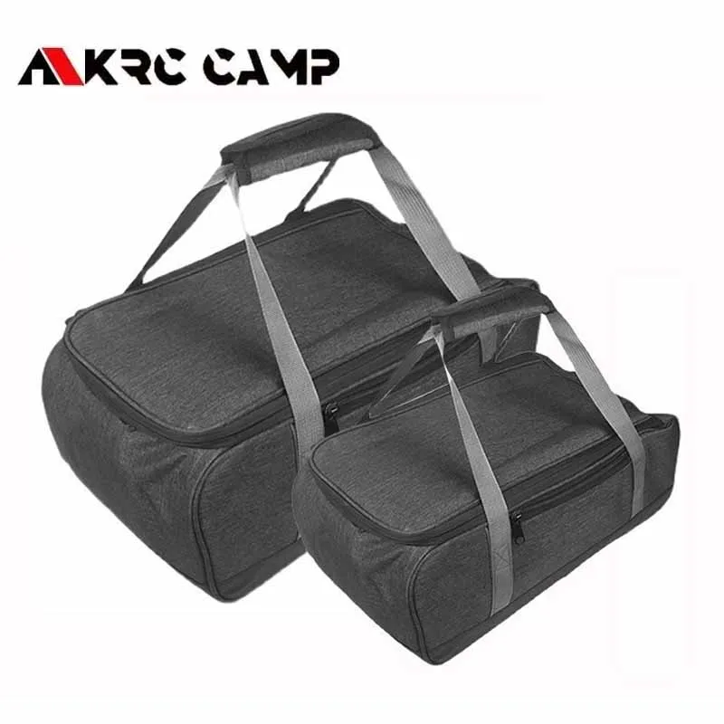 Outdoor Camping Cookware Bag  Cutlery Pouch Large Capacity Tableware Handbag Outdoor Stove Tableware Storage Bag for Picnic BBQ