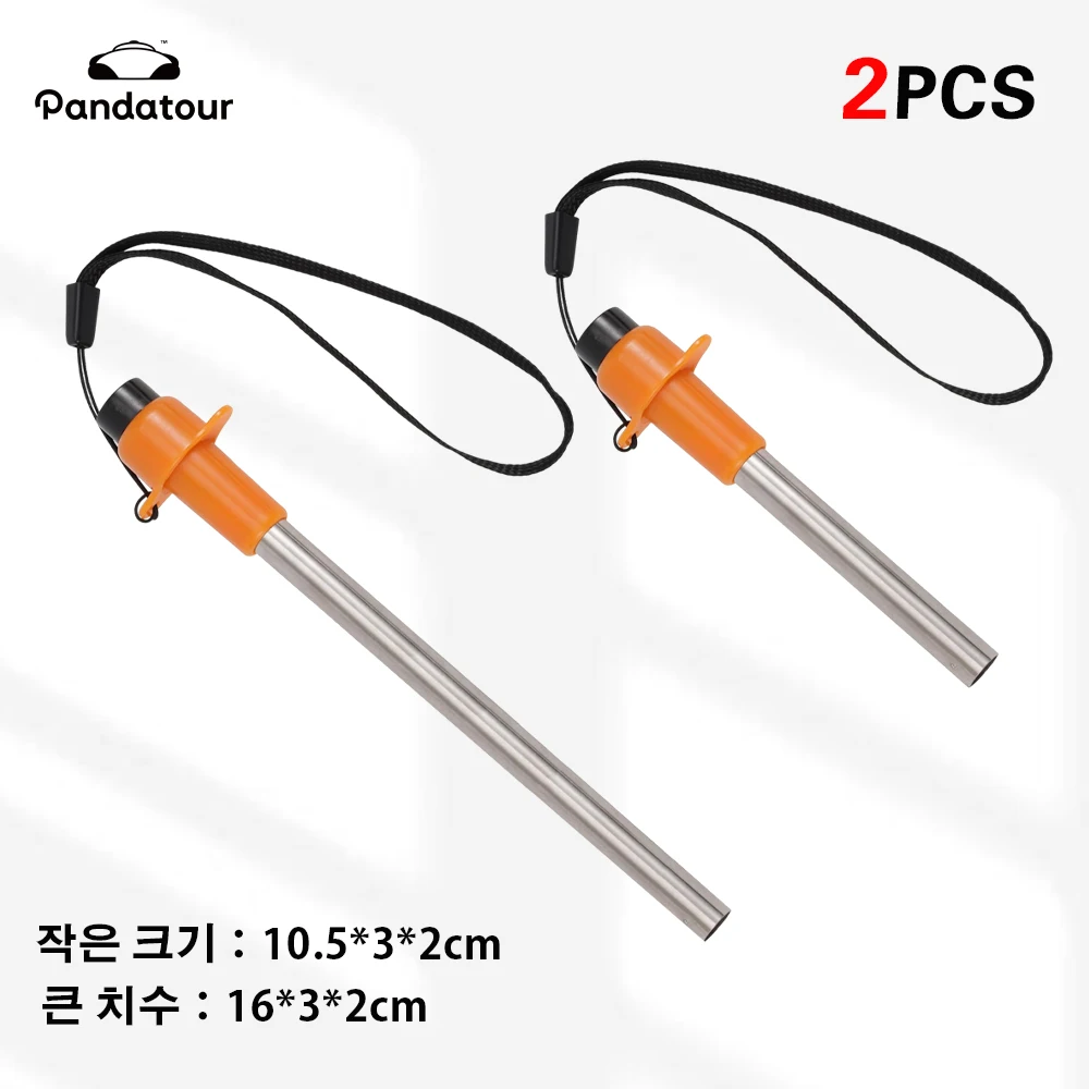 Pandatour 1/2PCS Outdoor Camping Mini Electric Lighter Kitchen Household Stove Lgniter Stainless BBQ Piezo One Click Ignition