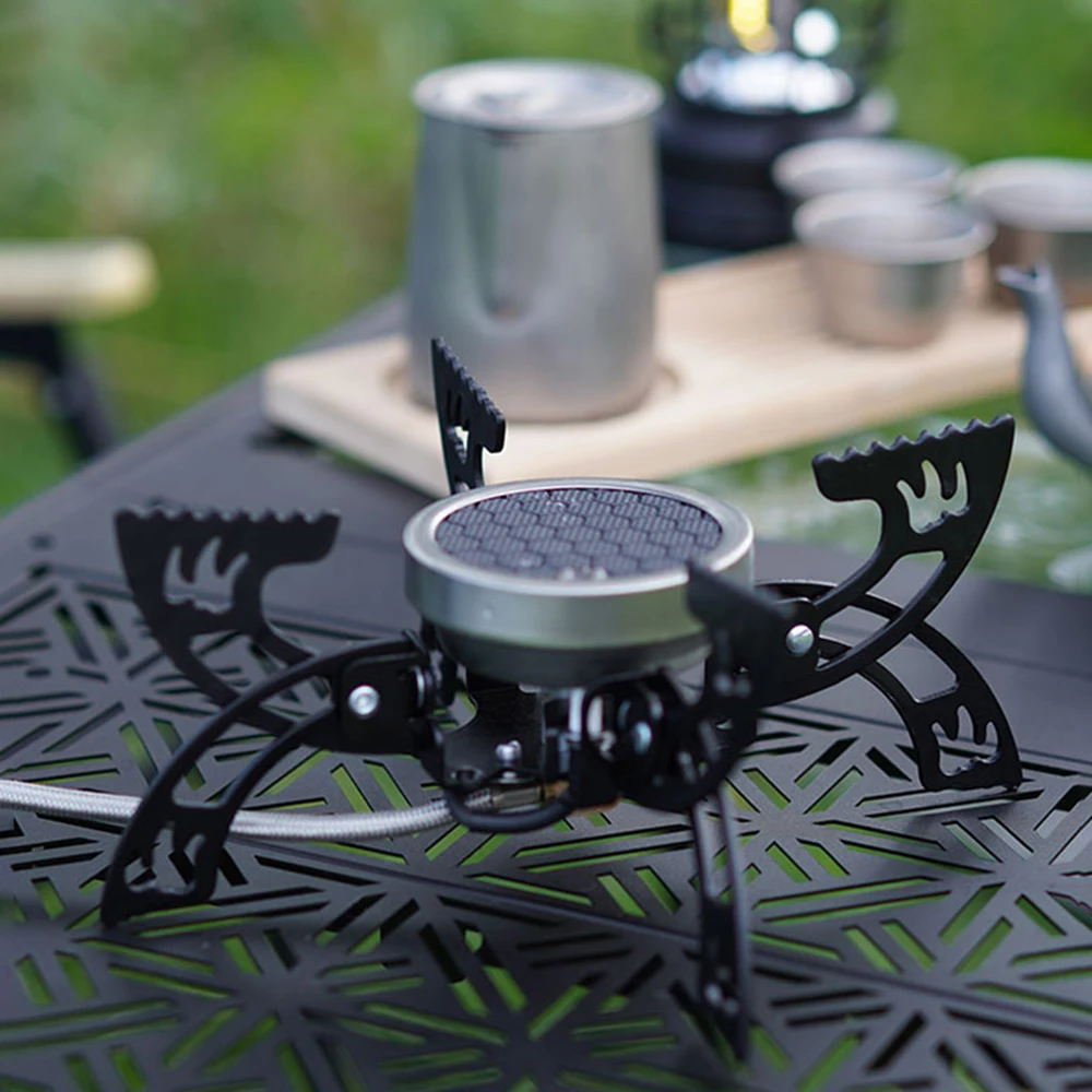 2025 New 4200W Foldable Camping Cooker Burners Wind Resistant Flame Stability Compacts Portable Design for Outdoor Cooking