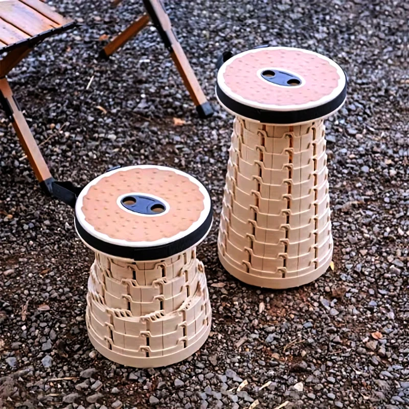 Outdoor folding stools, portable, travel adjustable and extendable chairs, soft rubber seats, street vendors, night markets