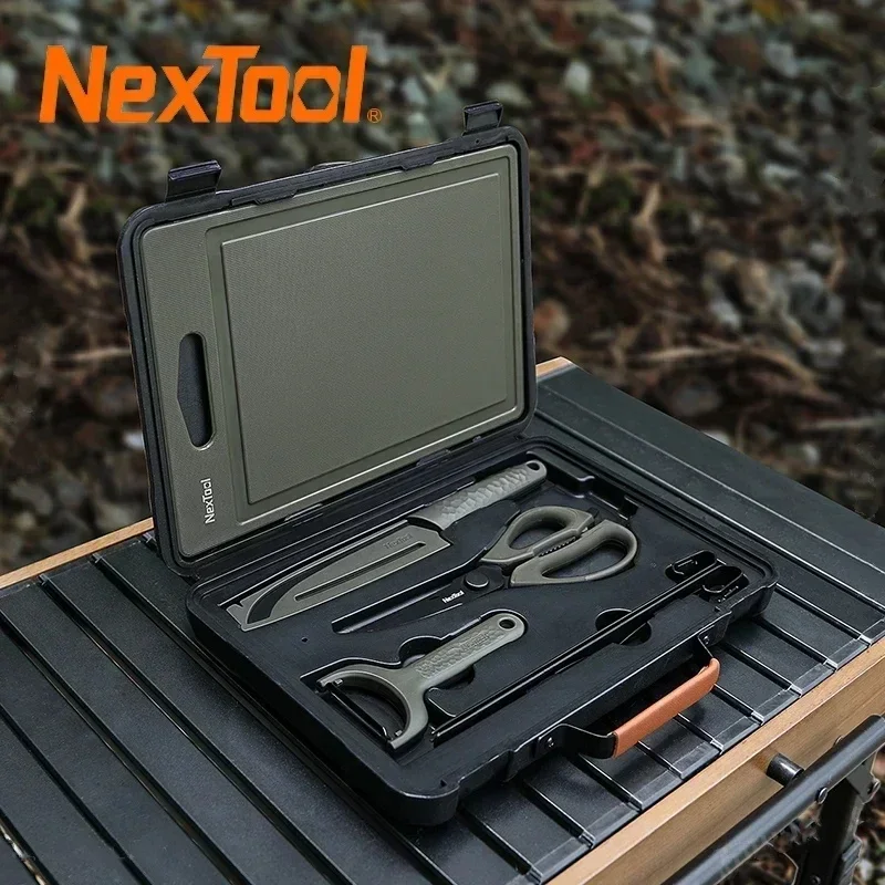 Nextool  Camping Barbecue Tools Set Picnic Knife Chopping Board Multifunctional Scissors Portable Desk BBQ Carrying Case