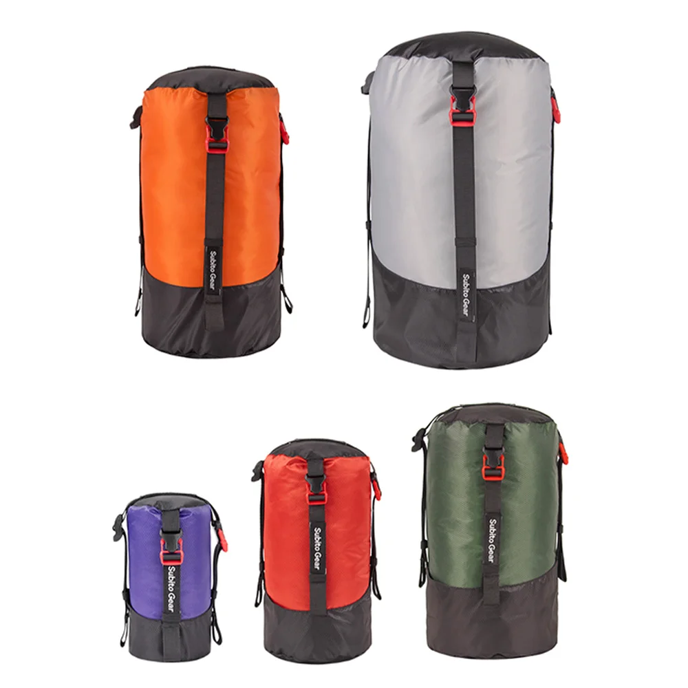 Lightweight Compression Stuff Sack 1-2L Waterproof Polyester Compression Bag Storage Bag for Camping Hiking Backpacking