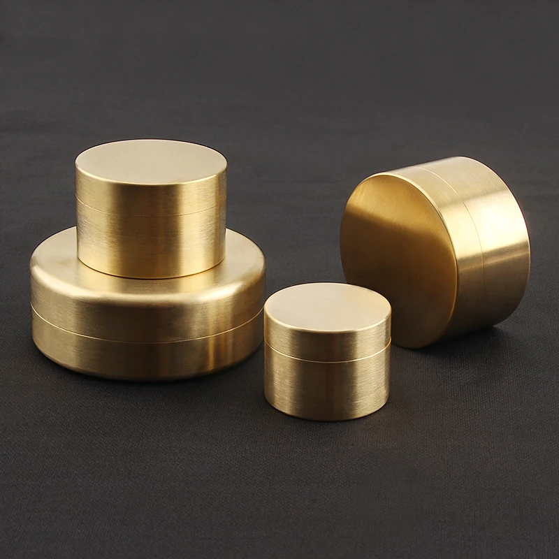 Yellow Brass Bottles Waterproof Canister Seal Bottle Outdoor Camping EDC Tool Tea Can