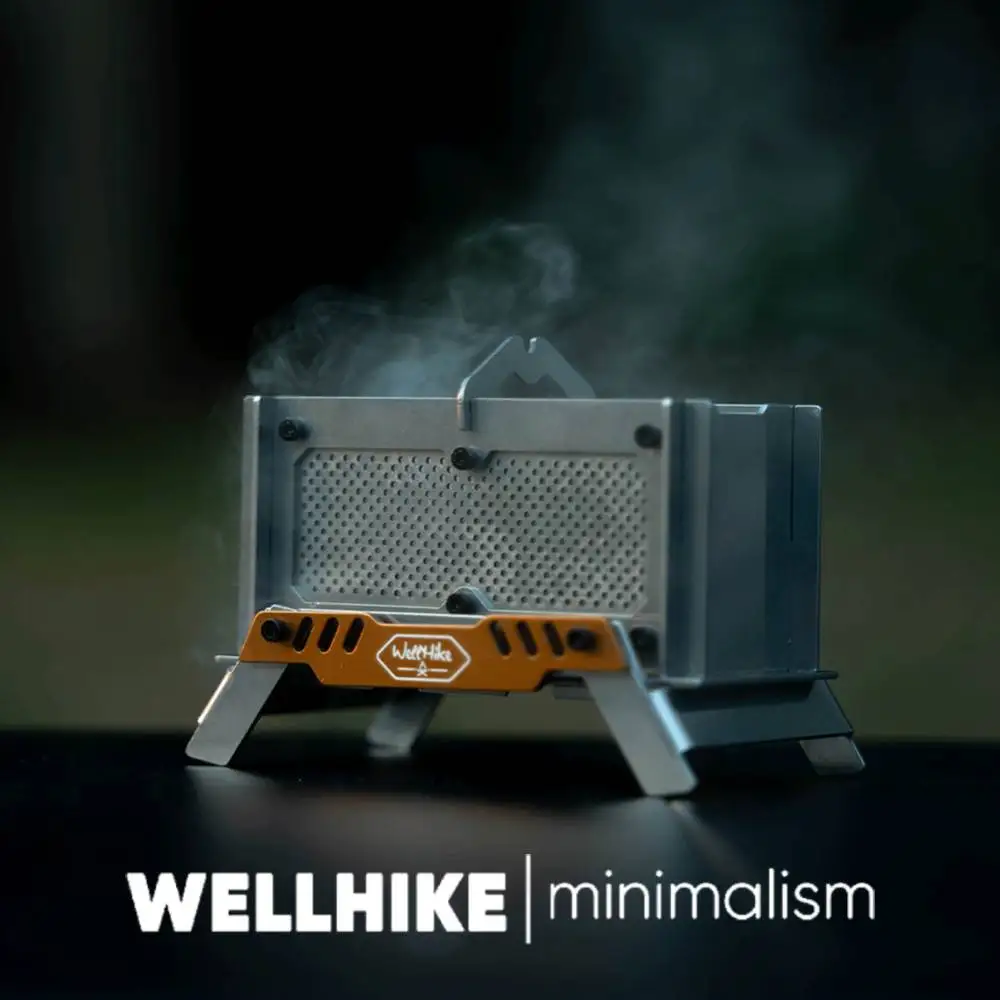 WELLHIKE Camping Incense Burner Stainless Steel Small Charcoal Stove Desktop Bonfire Stove Tools for Home/Outdoor Hiking Sports