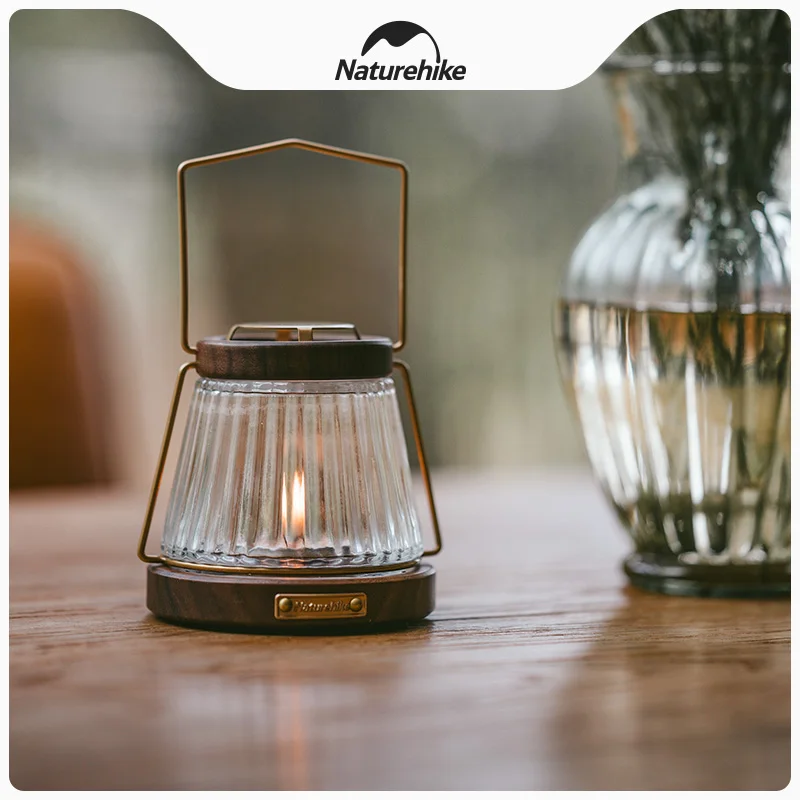 Naturehike Retro Candle Lamp Portable Outdoor Camping Lighting Party Hanging Light Atmosphere Decoration Candle Holder Lantern